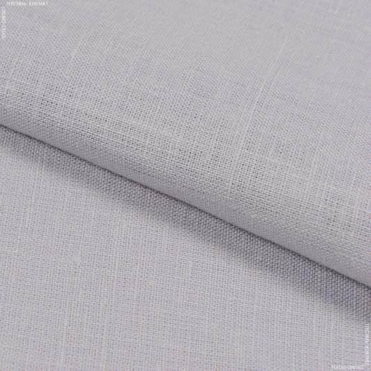 Ткани для рубашек - Лен костюмный умягченный  сиренево-серый