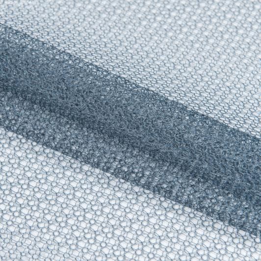 Тканини гардинні тканини - Гардинне полотно гіпюр талія сіро-блакитний