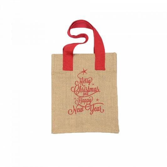 Ткани сумка шоппер - Сумка ТаKа Sumka для подарков джутова 30х25х12 (ручка 50 см)
