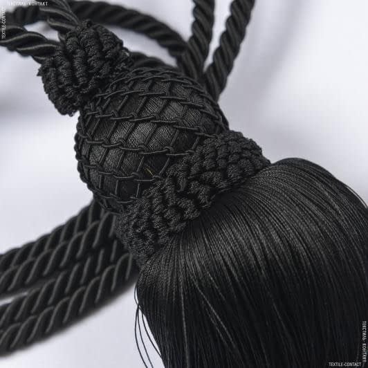 Тканини фурнітура для декора - Кисті верона чорний