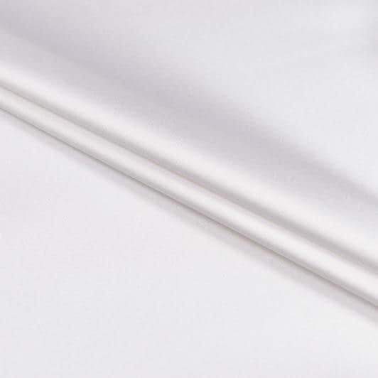 Ткани для платьев - Атлас стрейч плотный светло-молочный
