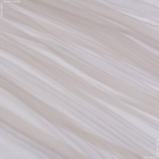 Ткани для тюли - Тюль микро сетка Паулина  песок утяж.