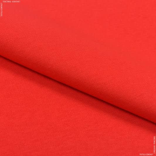 Ткани для спортивной одежды - Футер трехнитка с начесом красный