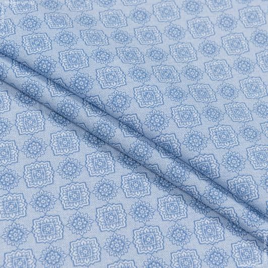 Тканини для хусток та бандан - Сорочкова tessitrama принт сіро-блакитний