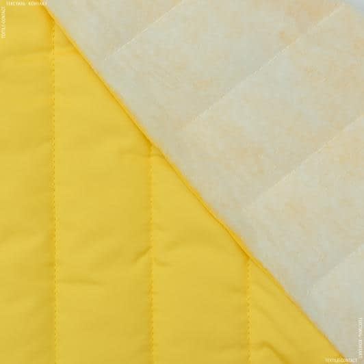 Тканини для верхнього одягу - Плащова фортуна стьобана з синтепоном жовтий