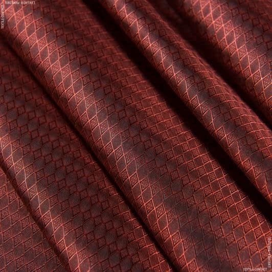 Тканини підкладкова тканина - Підкладка жакардова червоний-чорний