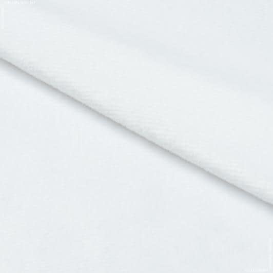 Ткани для покрывал - Плюш (вельбо) белый БРАК