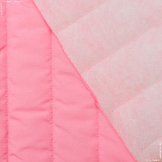 Тканини для верхнього одягу - Плащова фортуна стьобана з синтепоном яскраво-рожевий