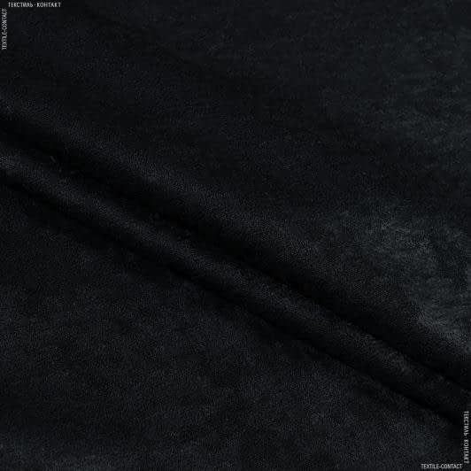 Тканини портьєрні тканини - Чін-чіла софт мрамор вогнетривка fr/ чорний