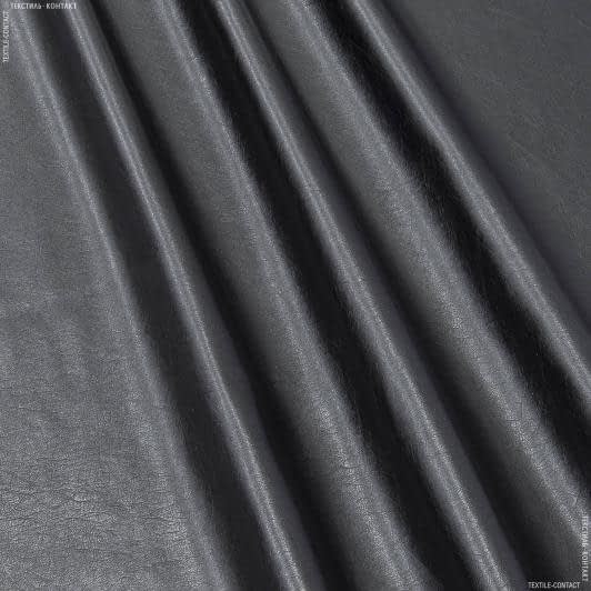 Ткани для брюк - Кожа искусственная черный