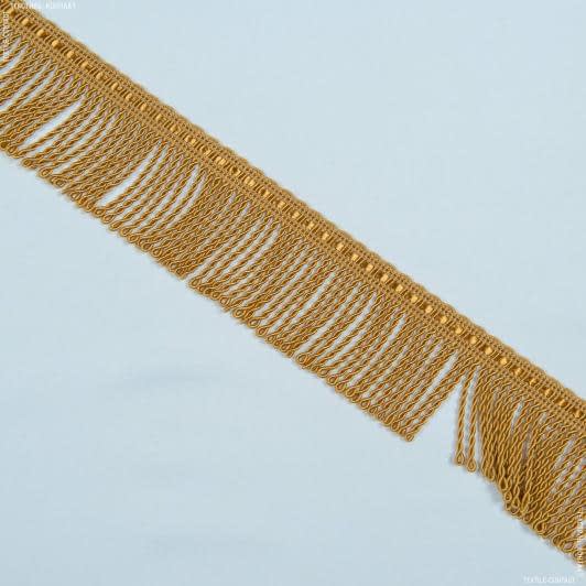 Тканини фурнітура для декора - Бахрома солар спіраль яскраве золото