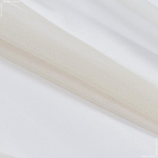 Ткани гардинные ткани - Тюль с утяжелителем сетка грек/grek  св.песок