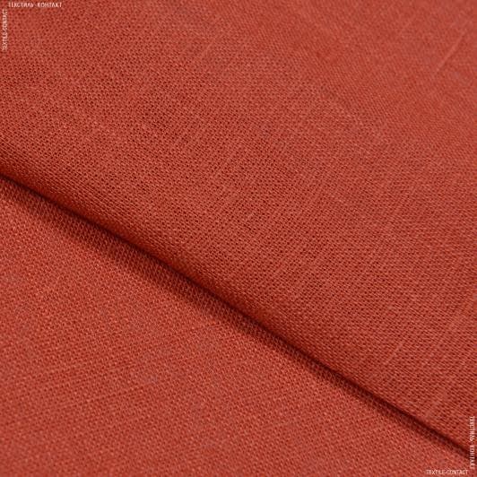 Ткани для платьев - Лен сорочечный умягченный светло-терракотовый