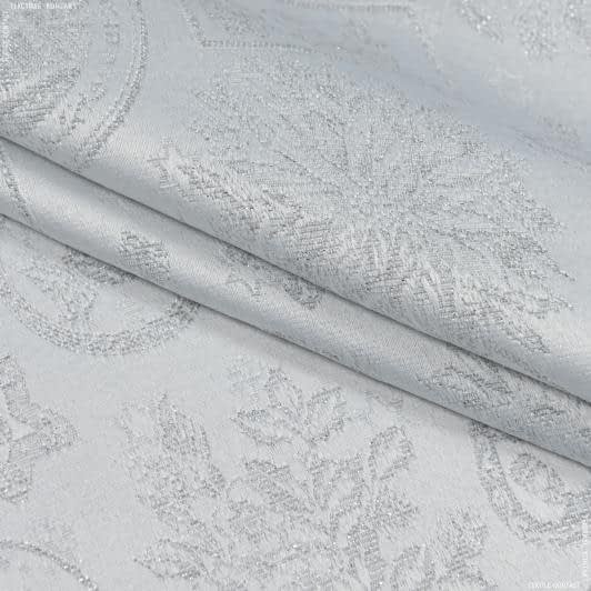 Тканини для декоративних подушок - Жакард  новорічний люрекс картинки срібло