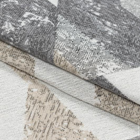 Тканини портьєрні тканини - Жаккард кім /kim сірий,беж