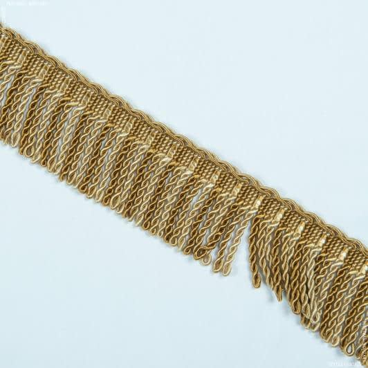 Ткани фурнитура для декора - Бахрома имеджен спираль золото