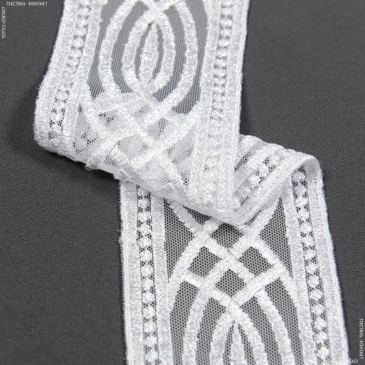 Ткани для белья - Декоративное  кружево  ИЛОНА/ белый   7.5 см