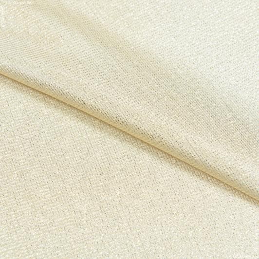 Тканини для суконь - Парча щільна пунктир світло-золотий
