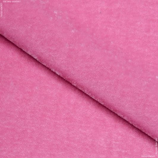 Тканини для суконь - Велюр стрейч рожевий