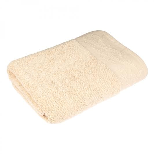 Ткани махровые полотенца - Полотенце махровое Натюрель  50х90 пудровый
