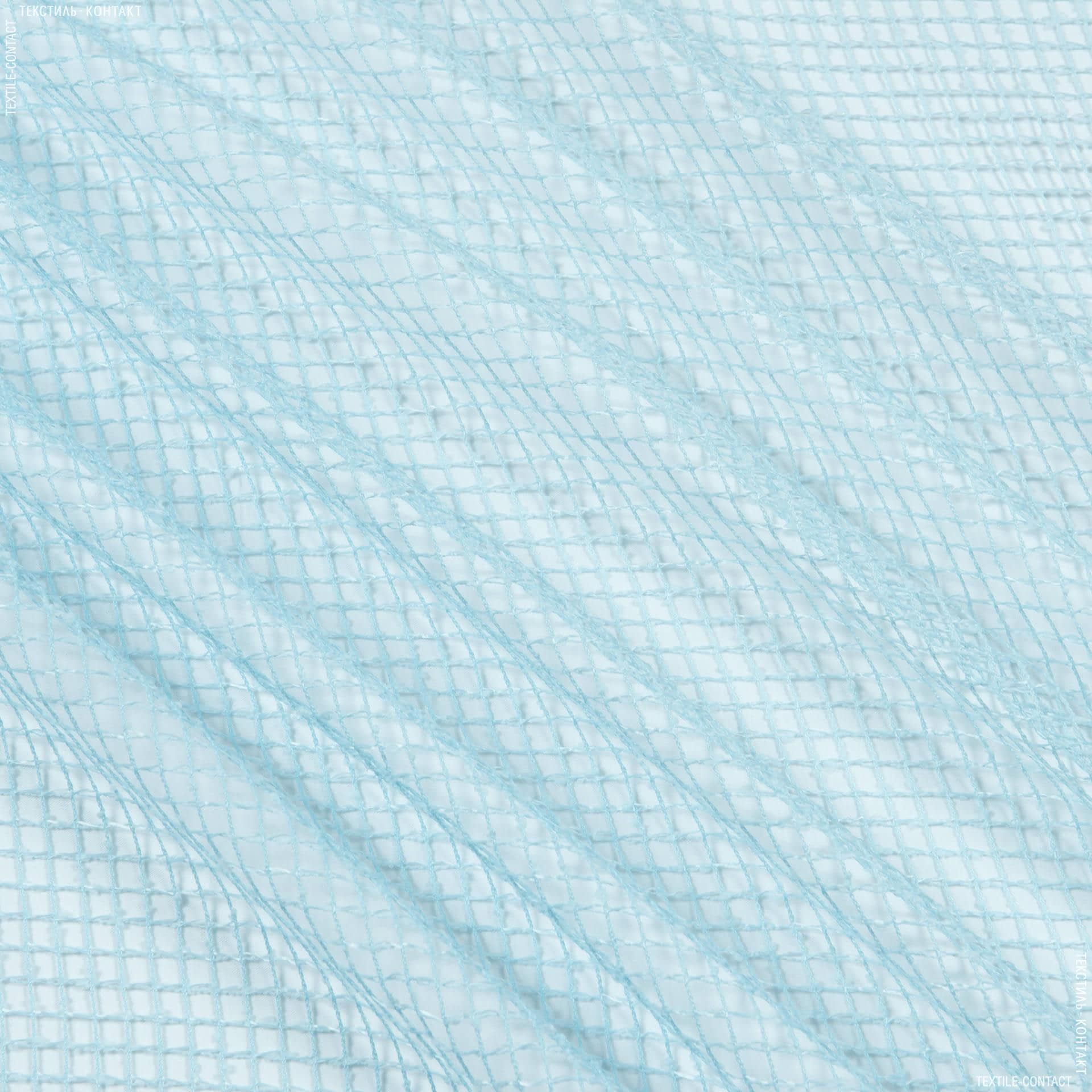 Тканини для драпірування стін і стель - Тюль сітка еліза/ блакитний