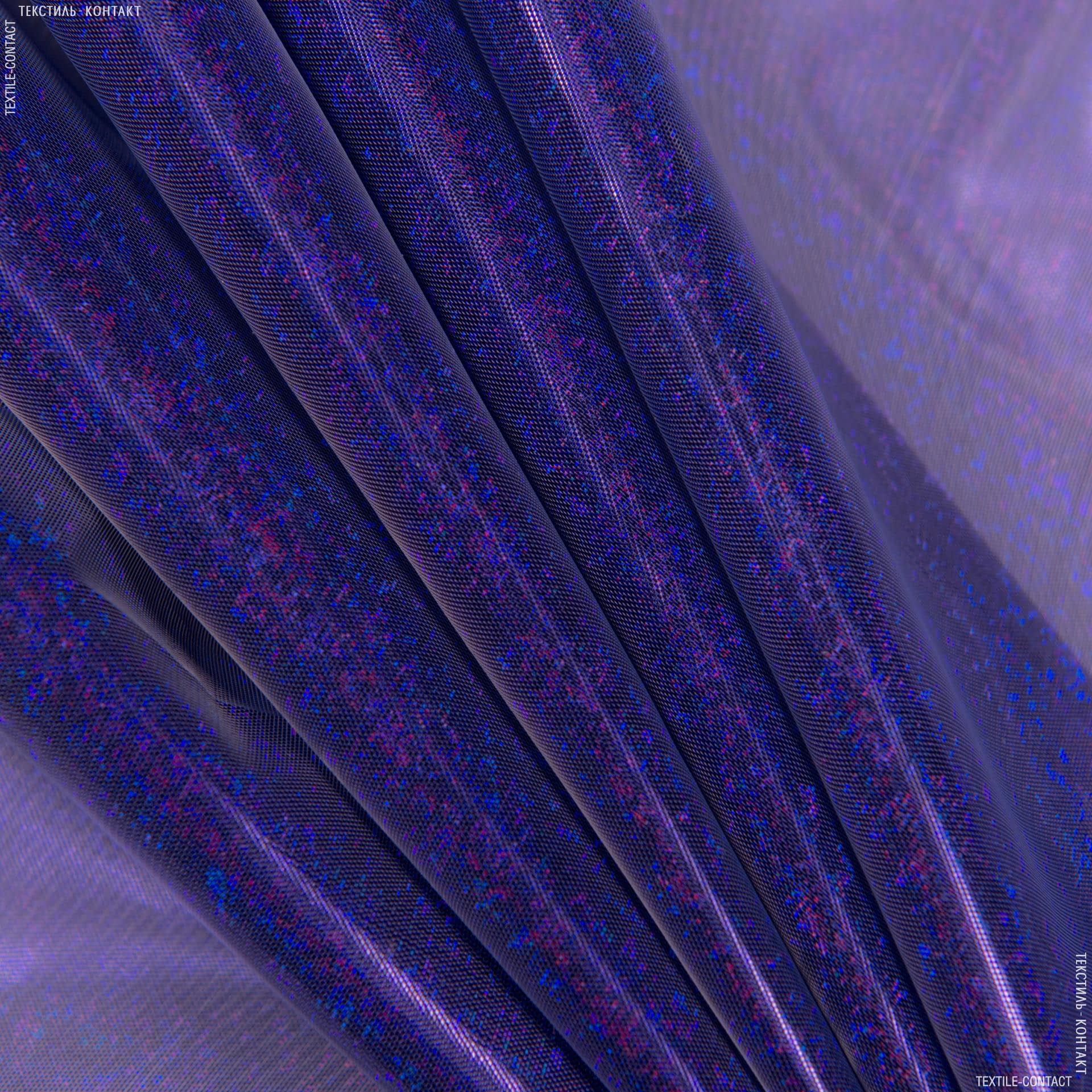 Тканини для бальних танців - Парча голограма темно-фіолетовий