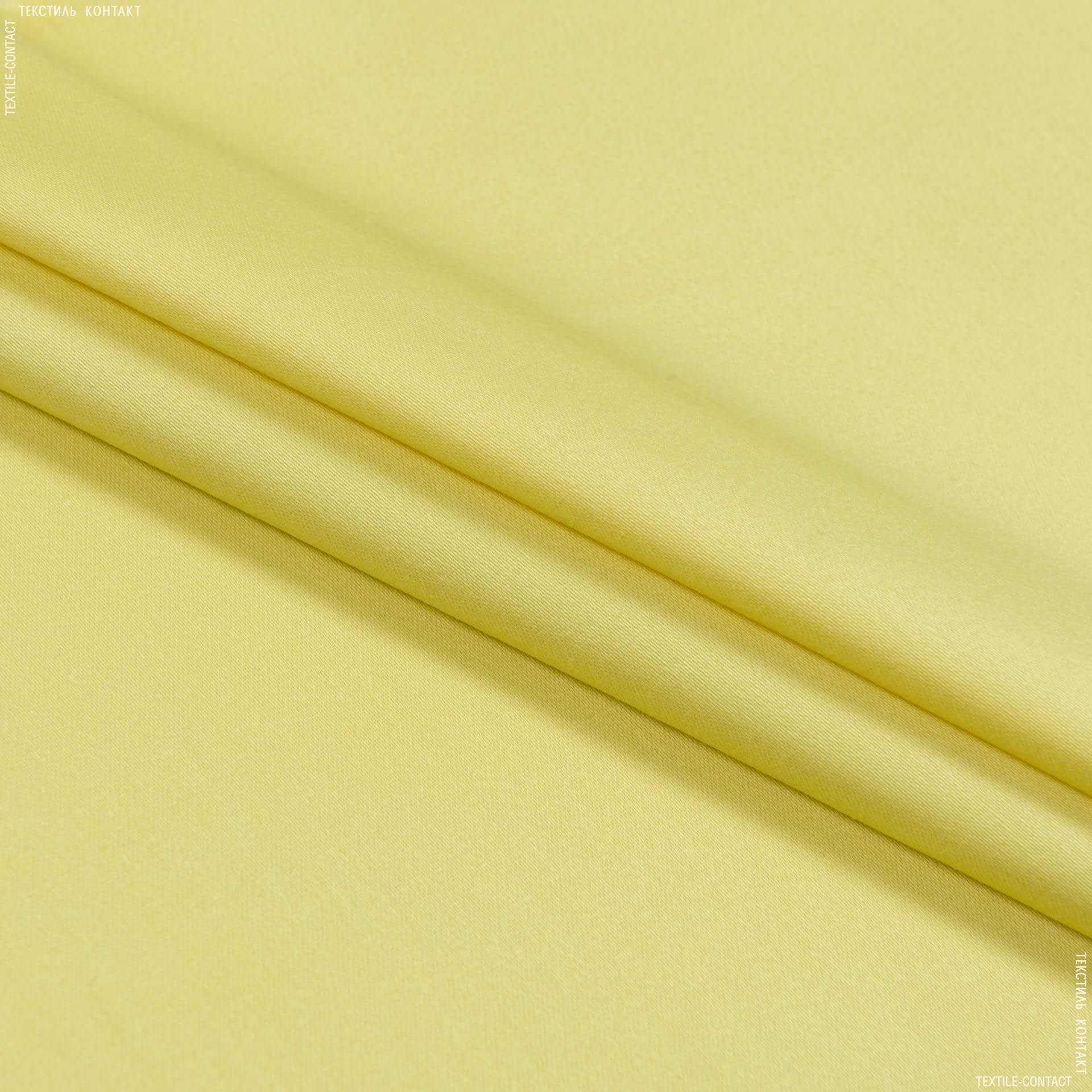 Ткани для брюк - Коттон-сатин лайт стрейч светло-желтый