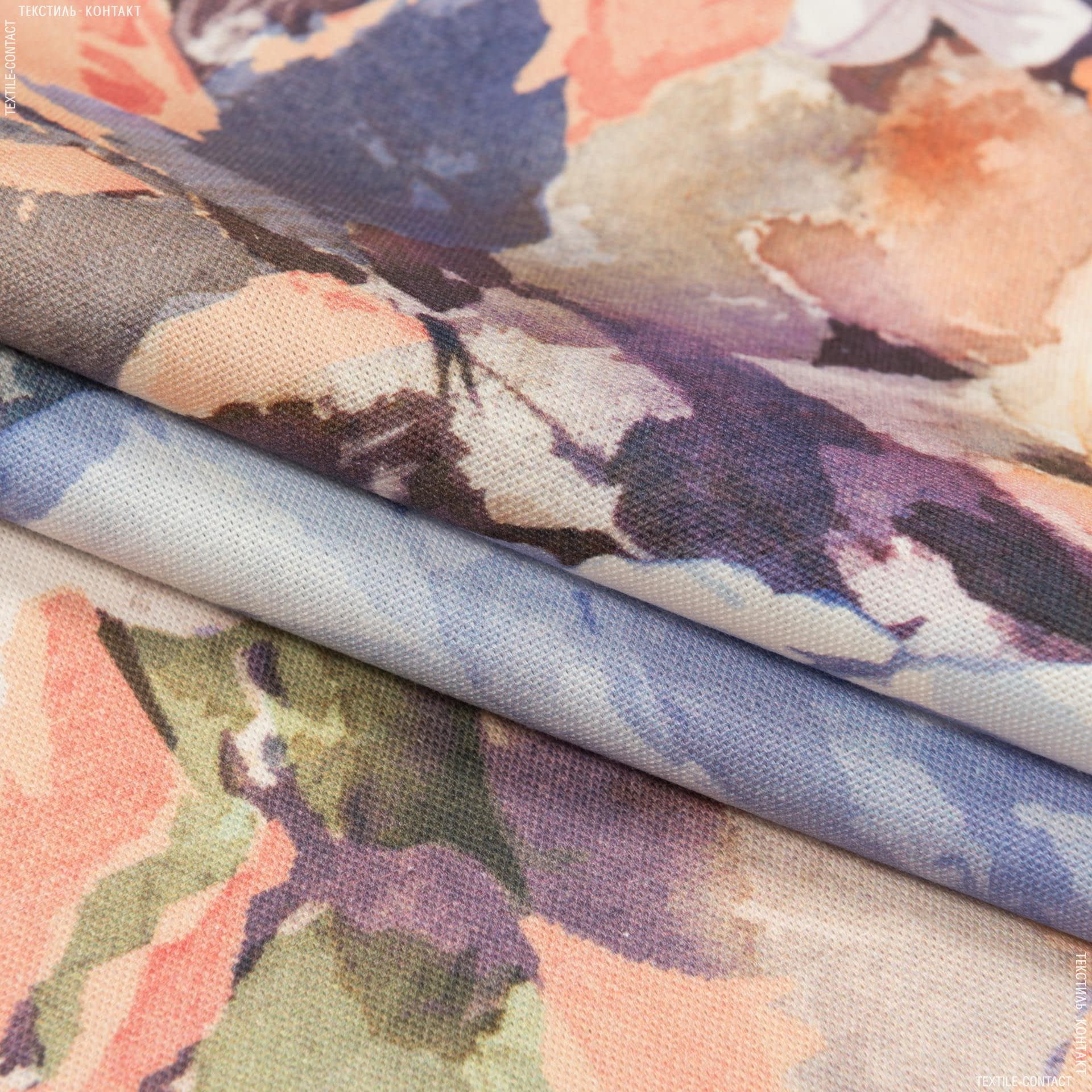 Тканини портьєрні тканини - Декоративна тканина росас картина/rosas персик,бузок