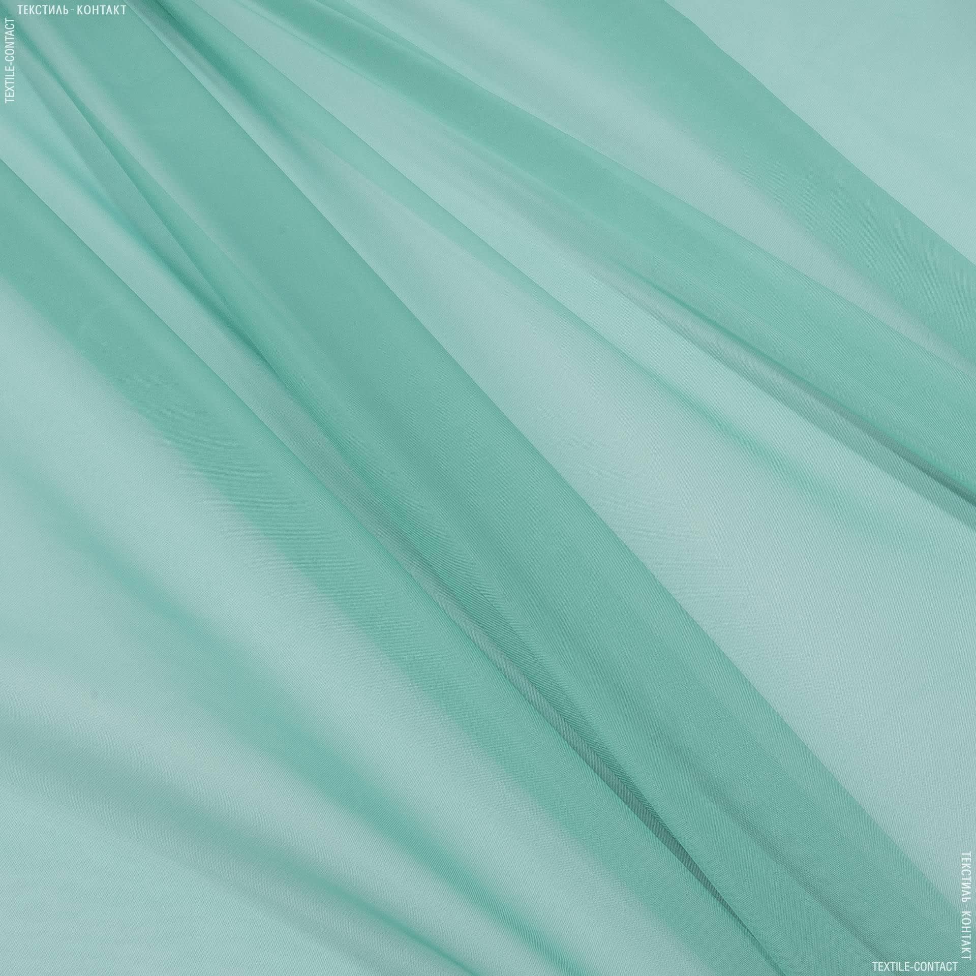 Тканини гардинні тканини - Тюль   вуаль  зелена бірюза