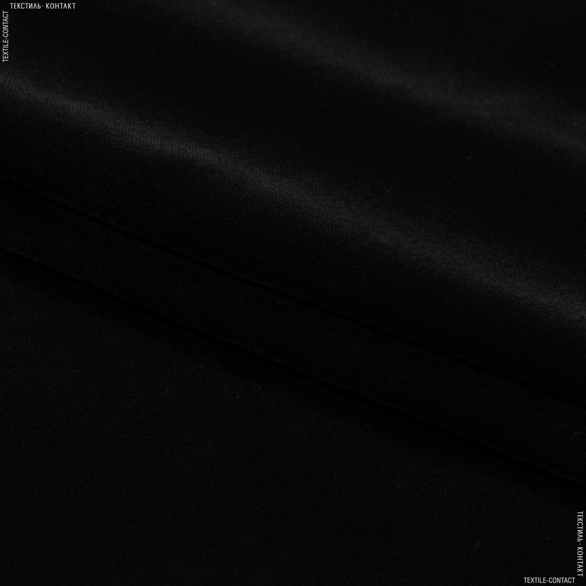 Тканини horeca - Велюр з вогнетривким просоченням асколі чорний  сток