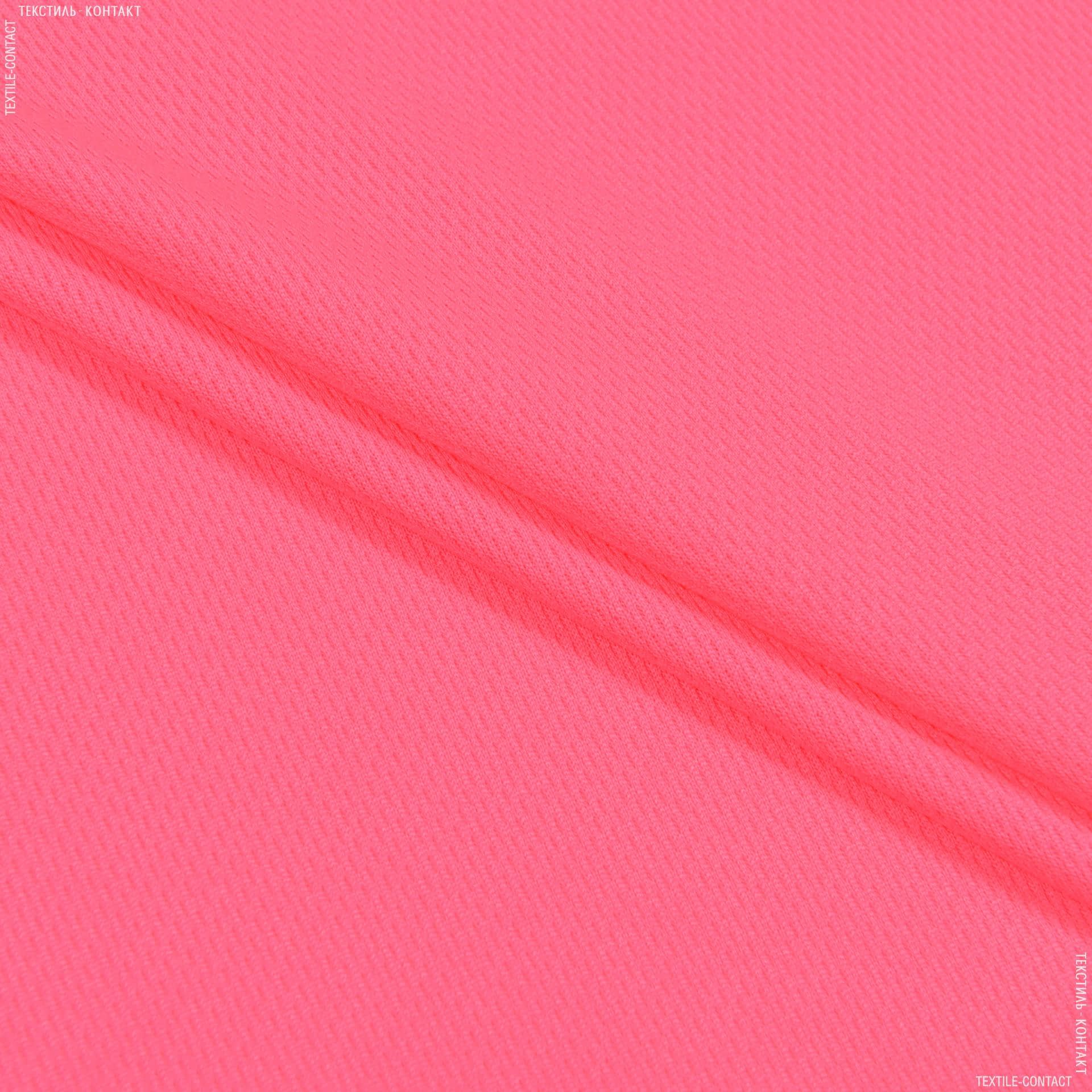 Тканини для спортивного одягу - Мікро лакоста яскраво-рожевий