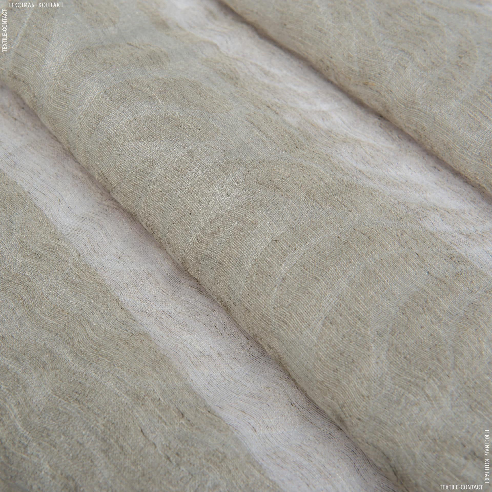 Ткани гардинные ткани - Органза фактурная с  утяжелителем  ТРИАДА  песок