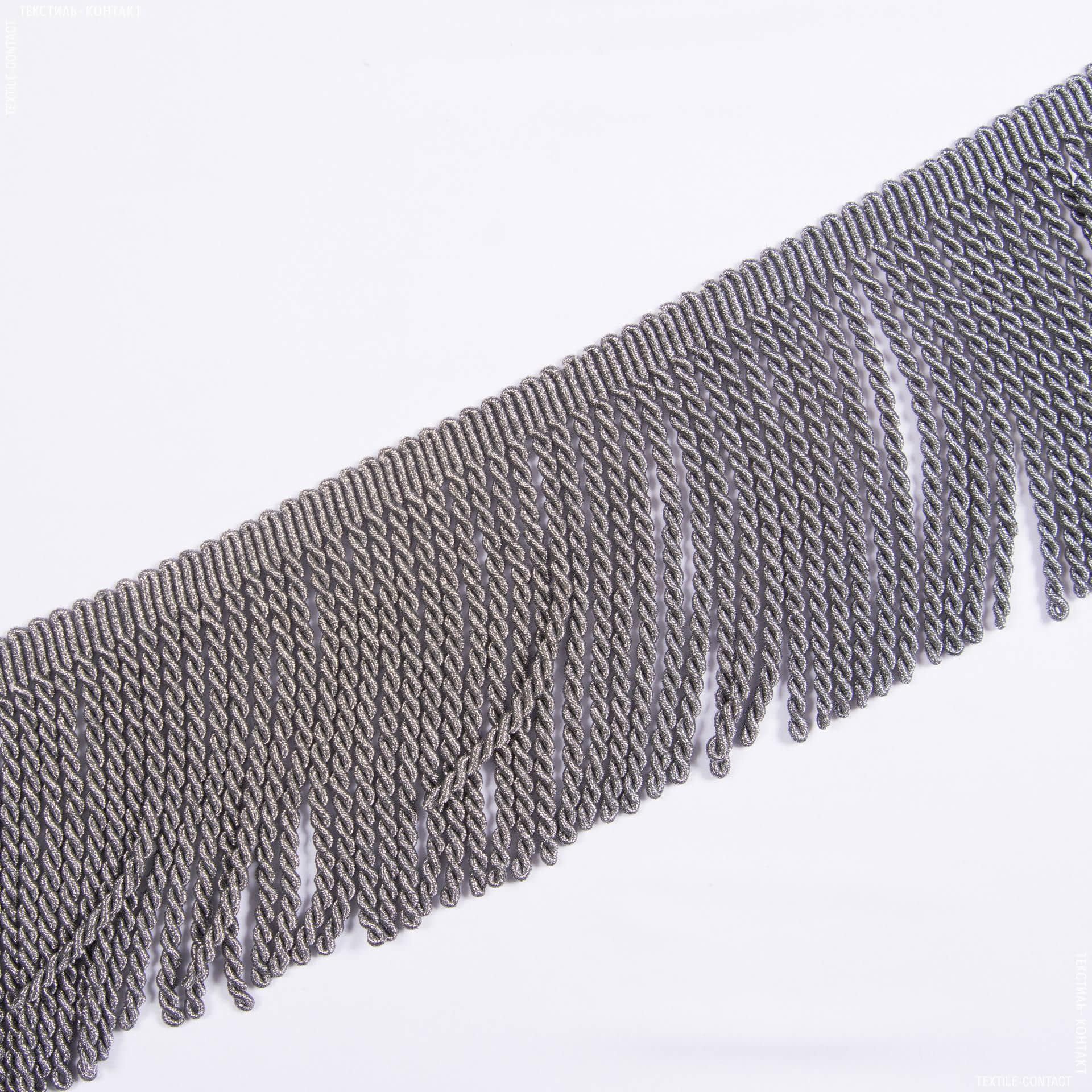 Ткани фурнитура для декора - Бахрома gold спираль т/серый