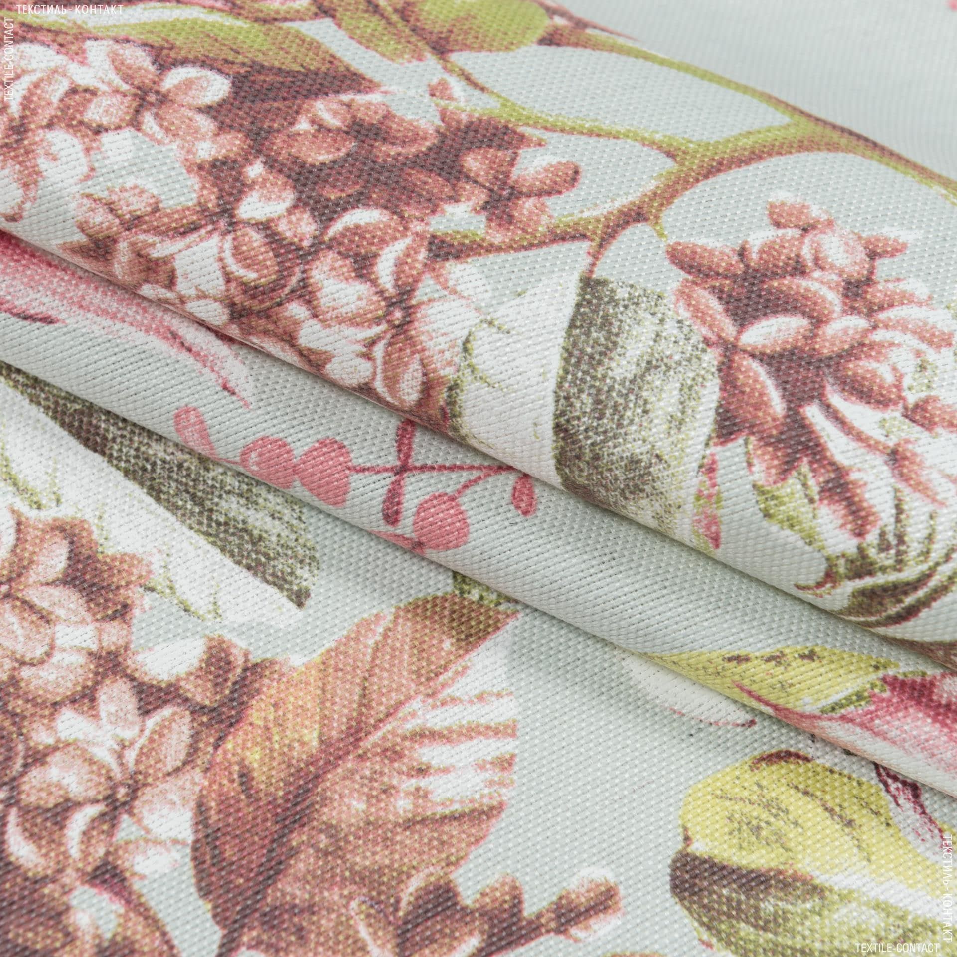Ткани портьерные ткани - Декоративная ткань панама идалия цветы/idalia  розовый