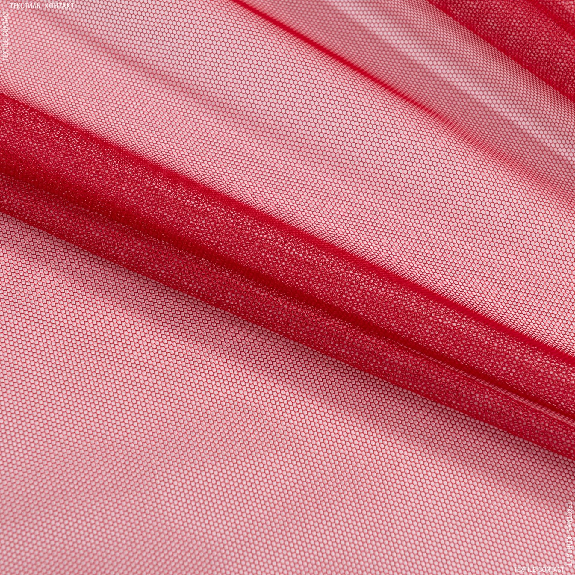 Ткани гардинные ткани - Тюль с утяжелителем сетка грек/grek красный