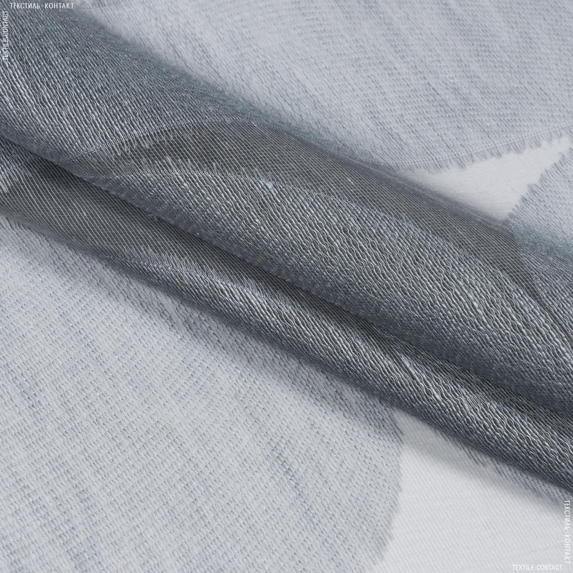 Тканини гардинні тканини - Тюль з обважнювачем мерідіана т.сірий
