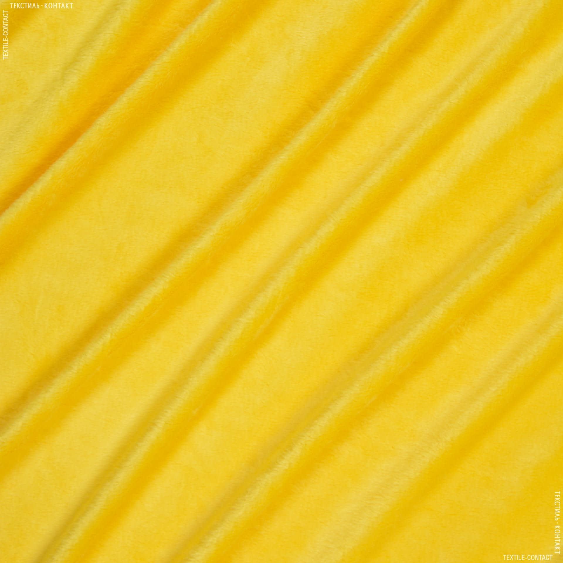 Тканини для дитячого одягу - Плюш (вельбо) жовтий