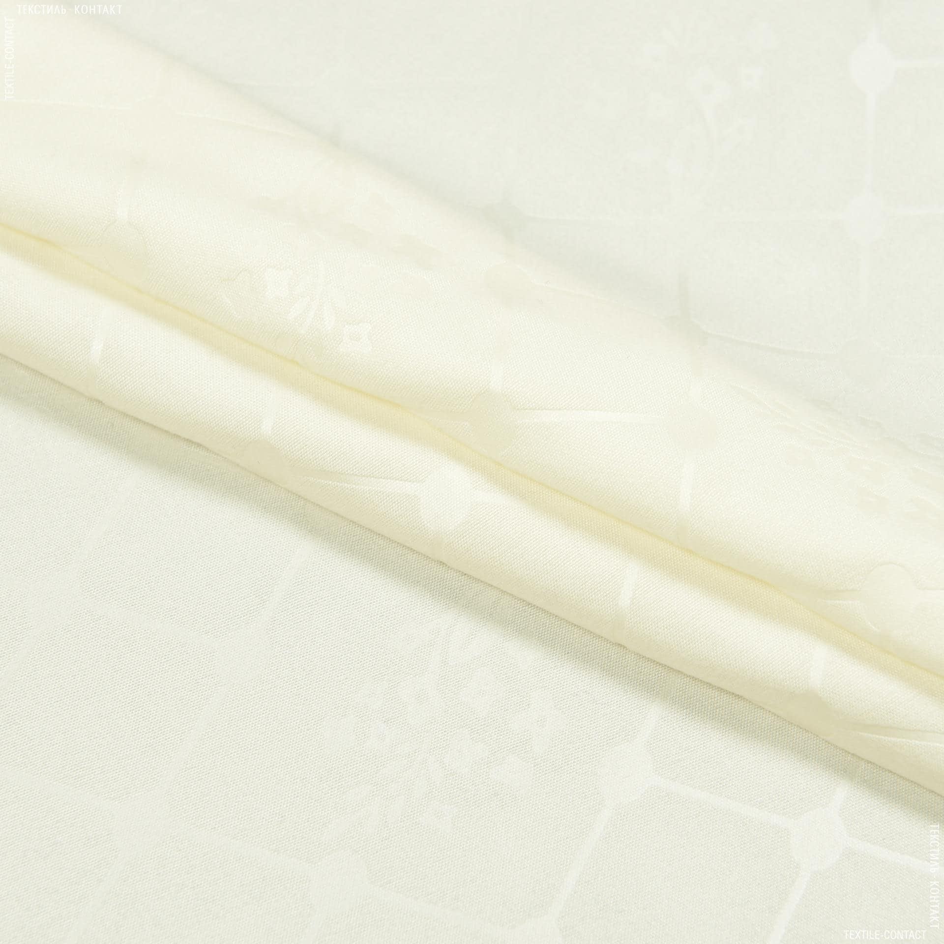 Ткани для матрасов - Микрофибра PAPYRUS ромбы молочный