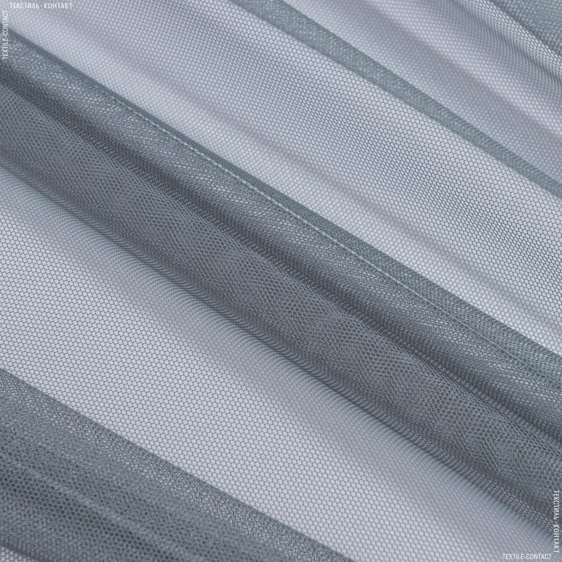 Ткани гардинные ткани - Тюль с утяжелителем сетка грек/grek т.серый