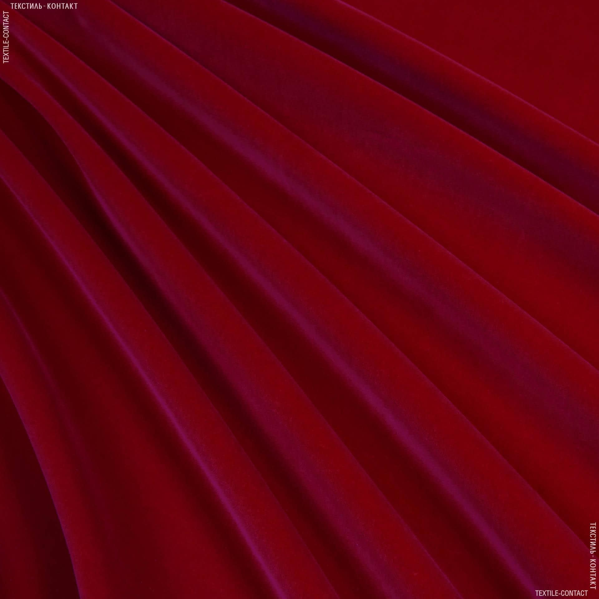 Тканини портьєрні тканини - Велюр класік навара червоний