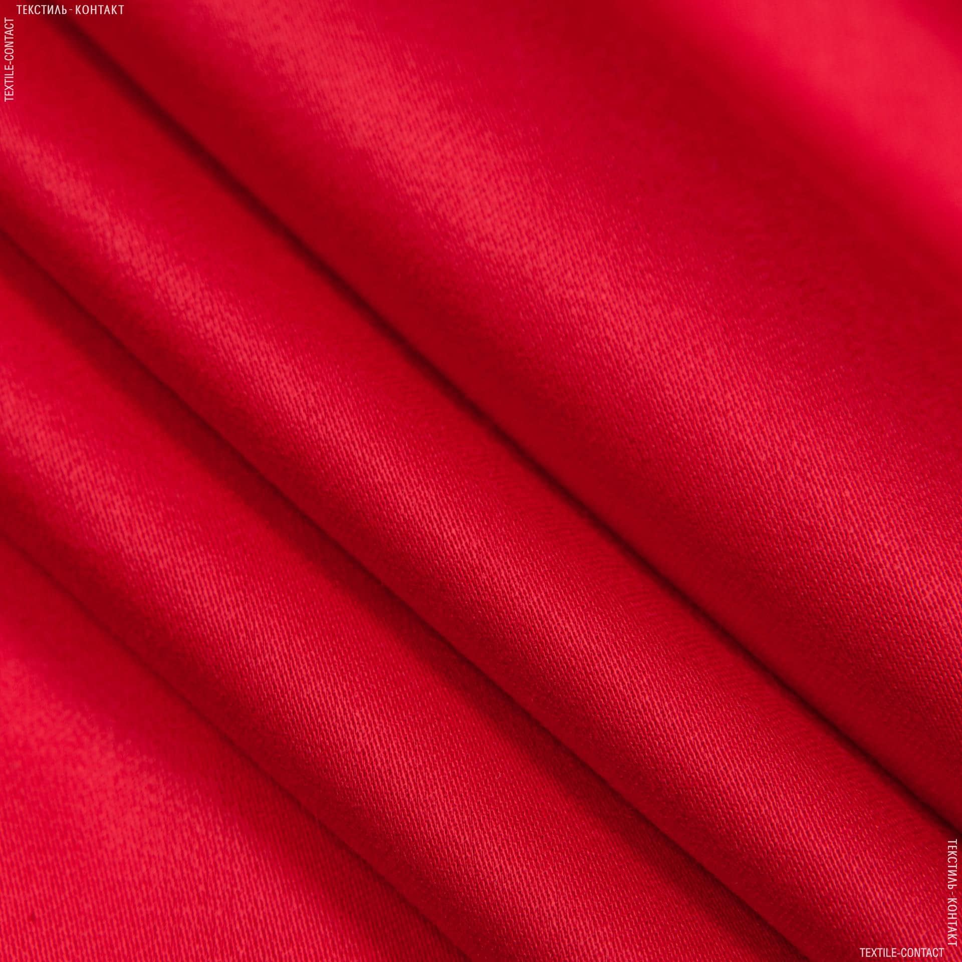 Тканини для костюмів - Платтяний сатин віскозний червоний
