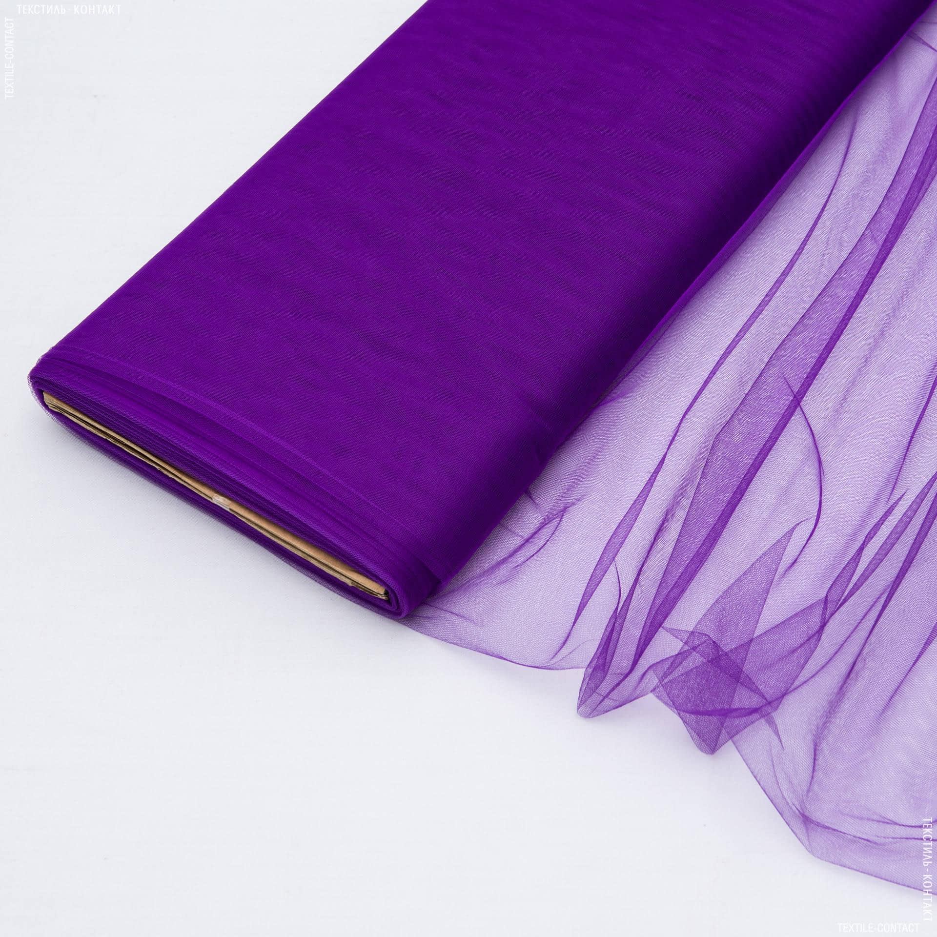 Тканини для суконь - Фатин м'який темно-фіолетовий