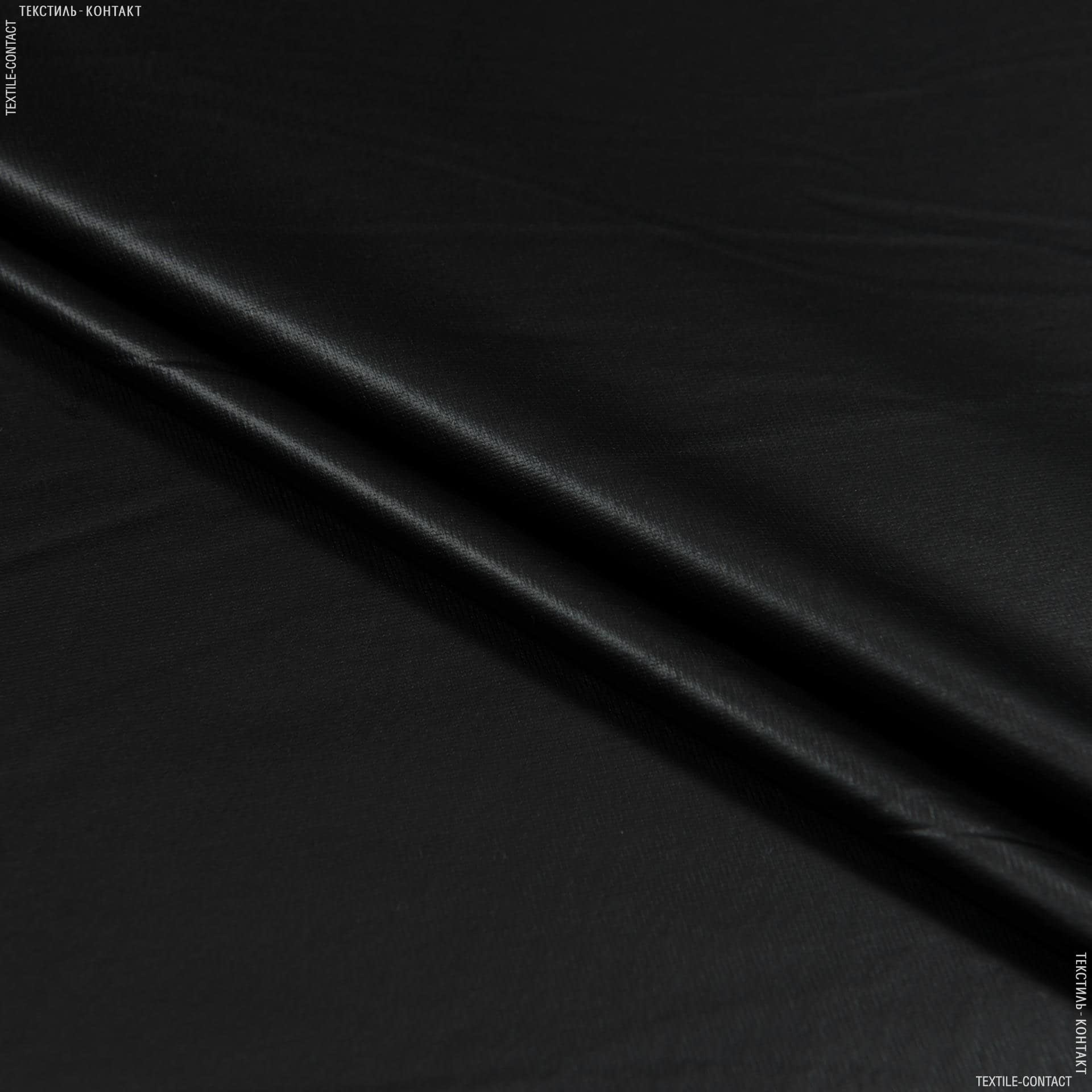 Ткани для платьев - Кожа искусственная стрейч черный
