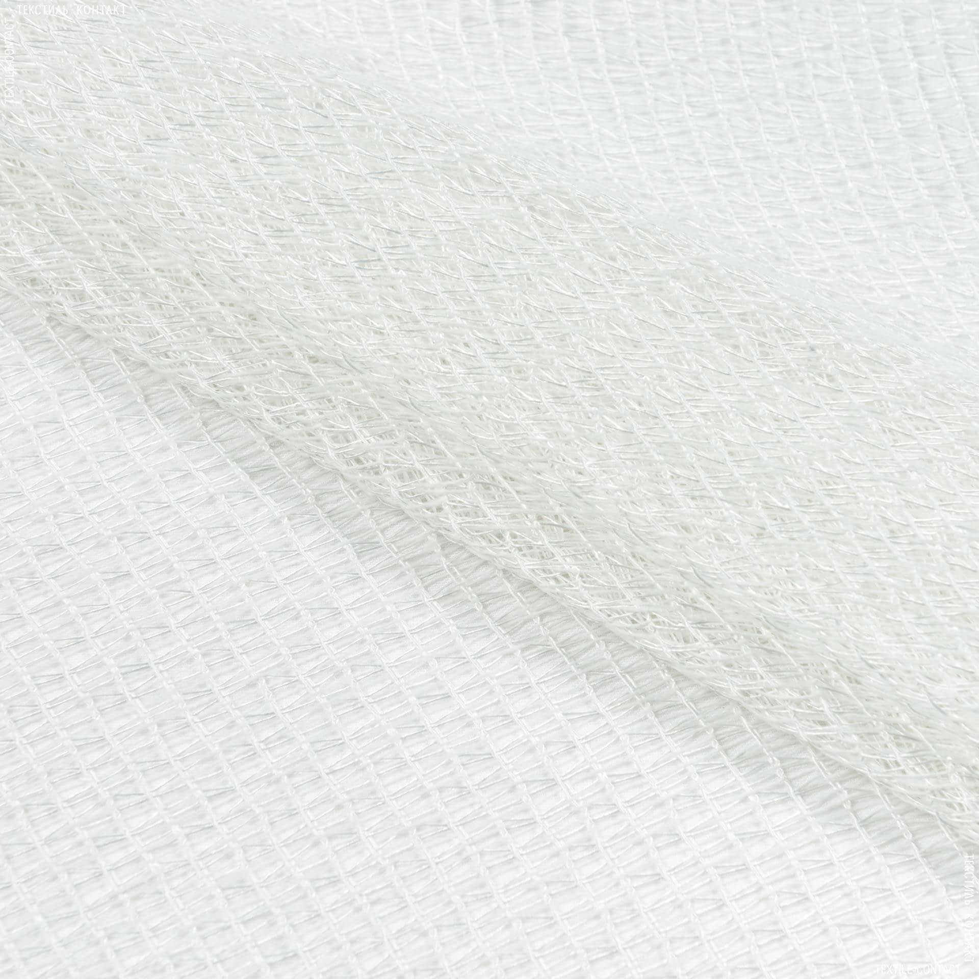 Ткани для рукоделия - Тюль сетка с утяжелителем  ГЛАФИРА молочный