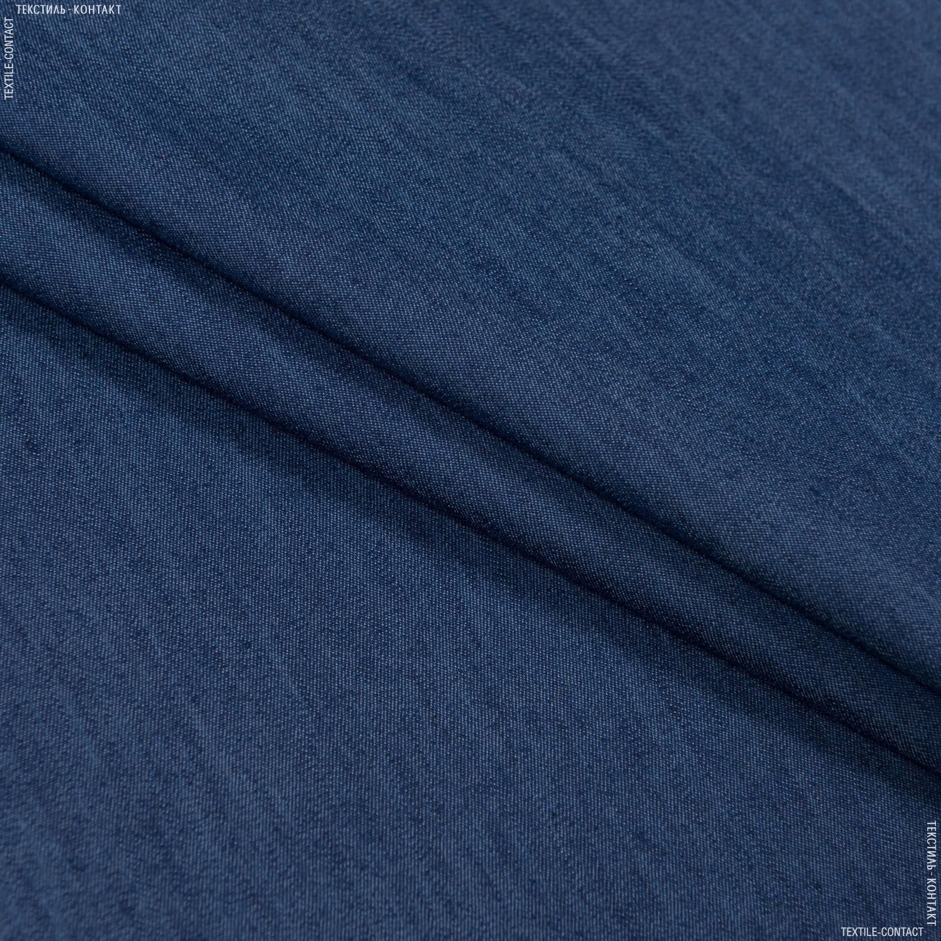 Ткани для платьев - Джинс тонкий синий