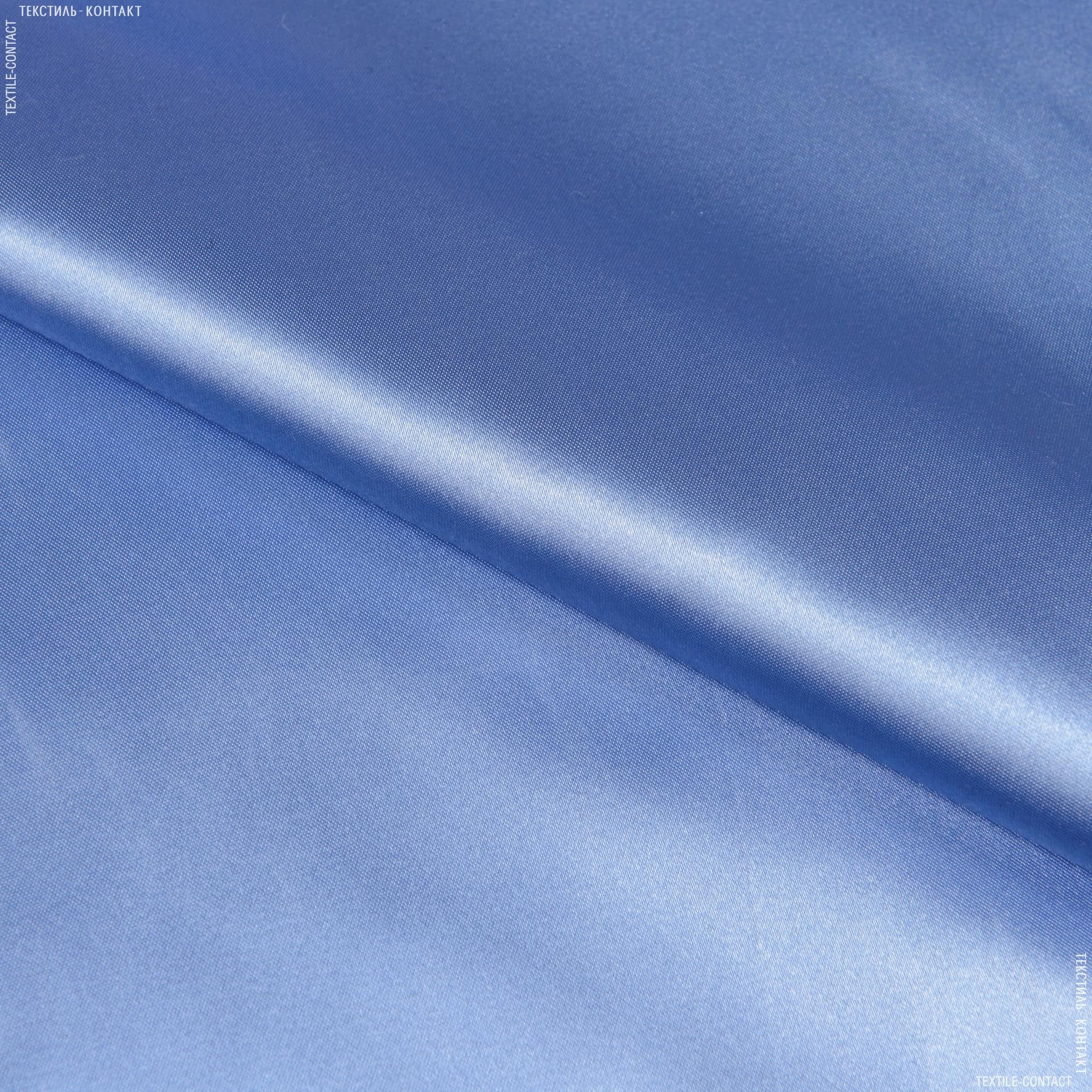 Тканини для костюмів - Атлас щільний бузково-блакитний