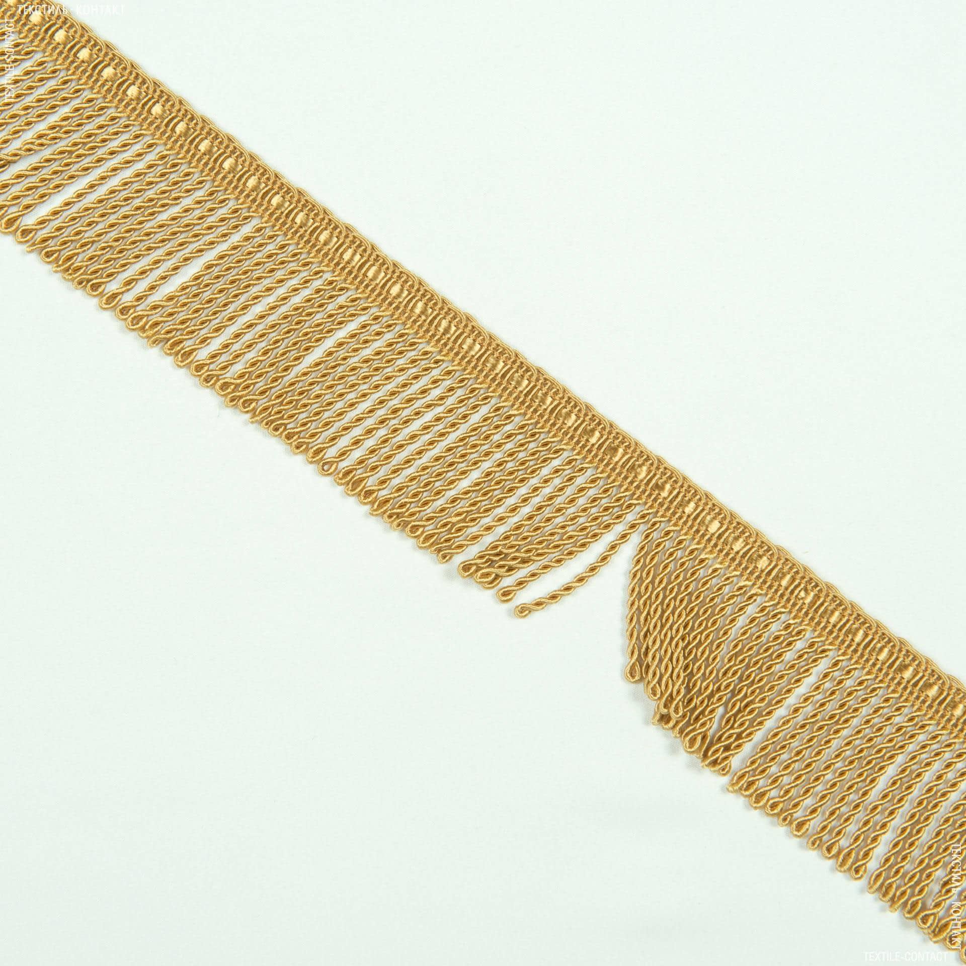 Ткани фурнитура для декора - Бахрома солар спираль т.золото