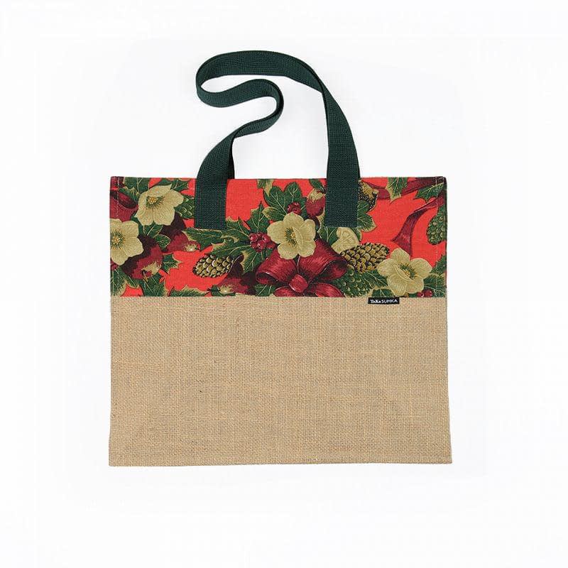 Ткани сумка шоппер - Сумка ТаKа Sumka для подарков джутова 35х40х17  (ручка 64 см)