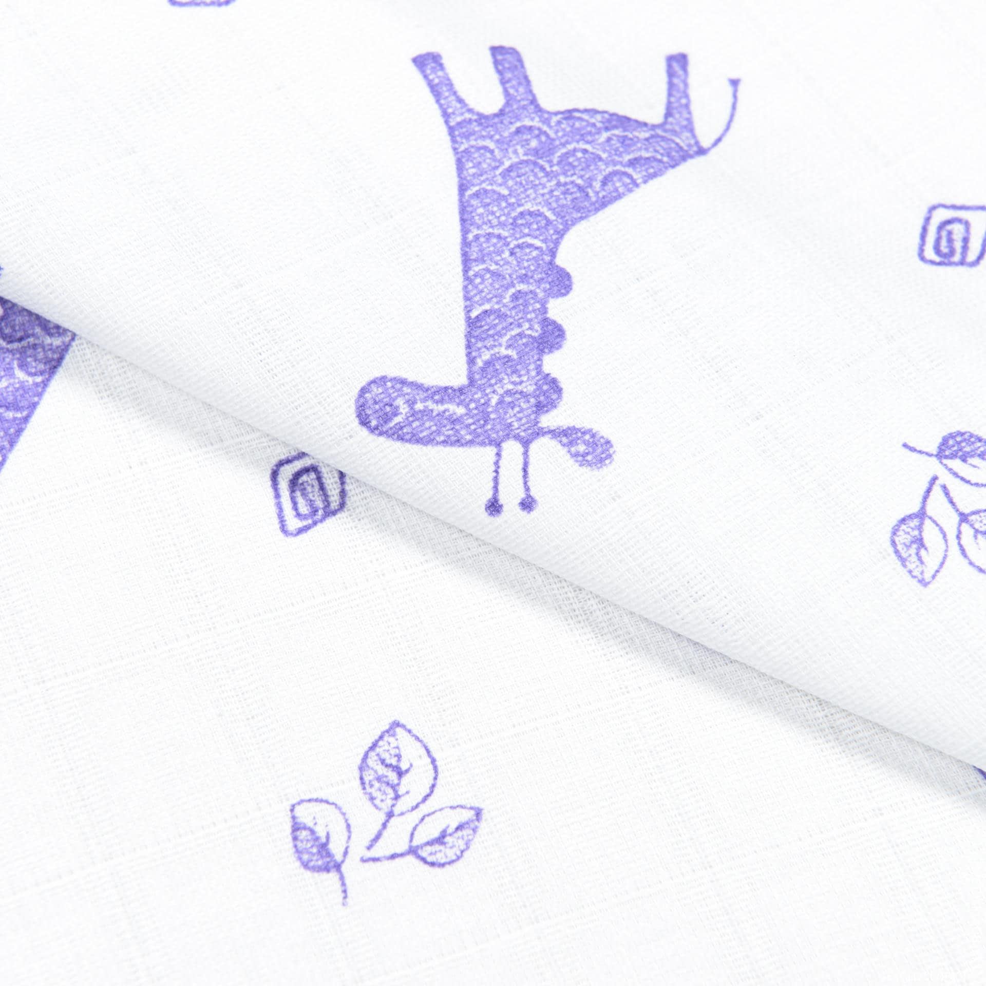 Тканини для дитячого одягу - Муслін ТКЧ набивна жирафи