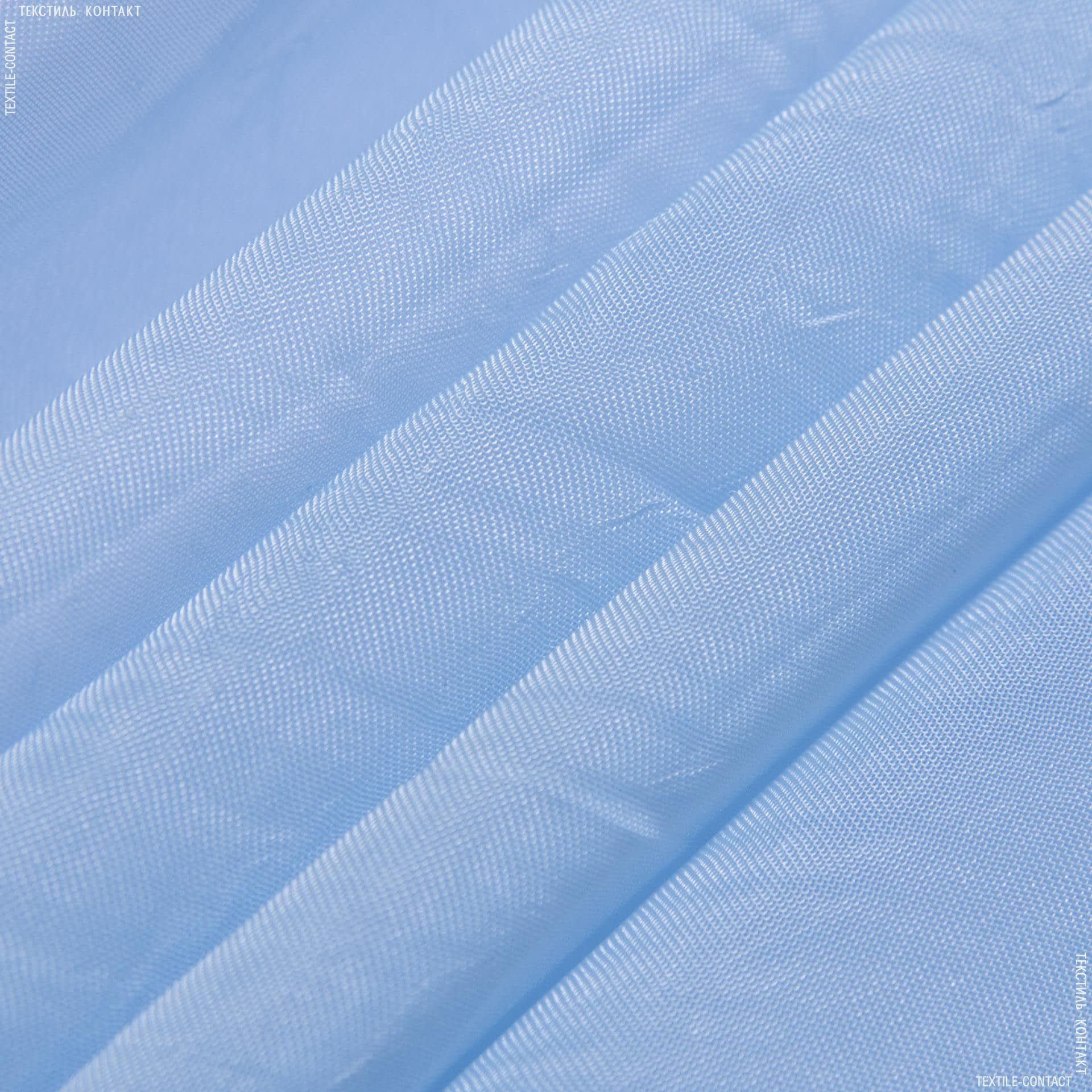 Ткани гардинные ткани - Тюль с утяжелителем   вуаль креш голубой